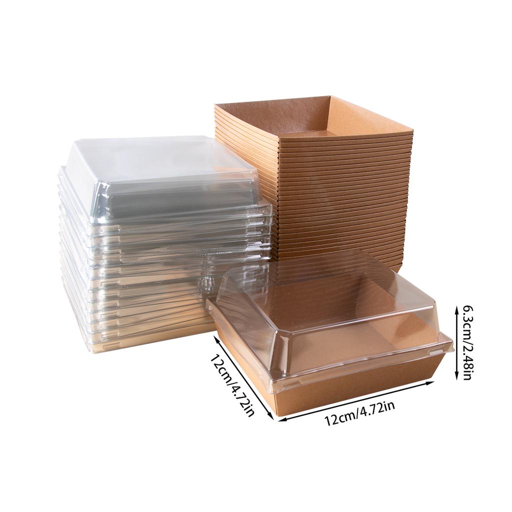 10 шт. крафт-бумага для торта, макарон, десерта, пончика, коробка для упаковки печенья, сэндвича, одноразовая коробка для еды, принадлежности для дня рождения