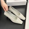Yuanlitong Spring New High Heels Women's Wear High-end Sense Thin Heel Square Head Retro Women's Shoes Professional Style Casual Shoes
