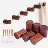 4/1pcs Natural Wooden Wall Hooks Minimalist Coats Bags Hats Key Hanger Hook with Screws Kitchen Bathroom Decora Organizer Hook