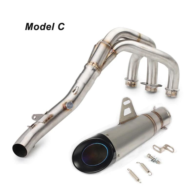 For Yamaha MT09 Tracer 900 2014 - 2020 Motorcycle Full System Exhaust Muffler Tube Header Front Connect Pipe Stainless Steel