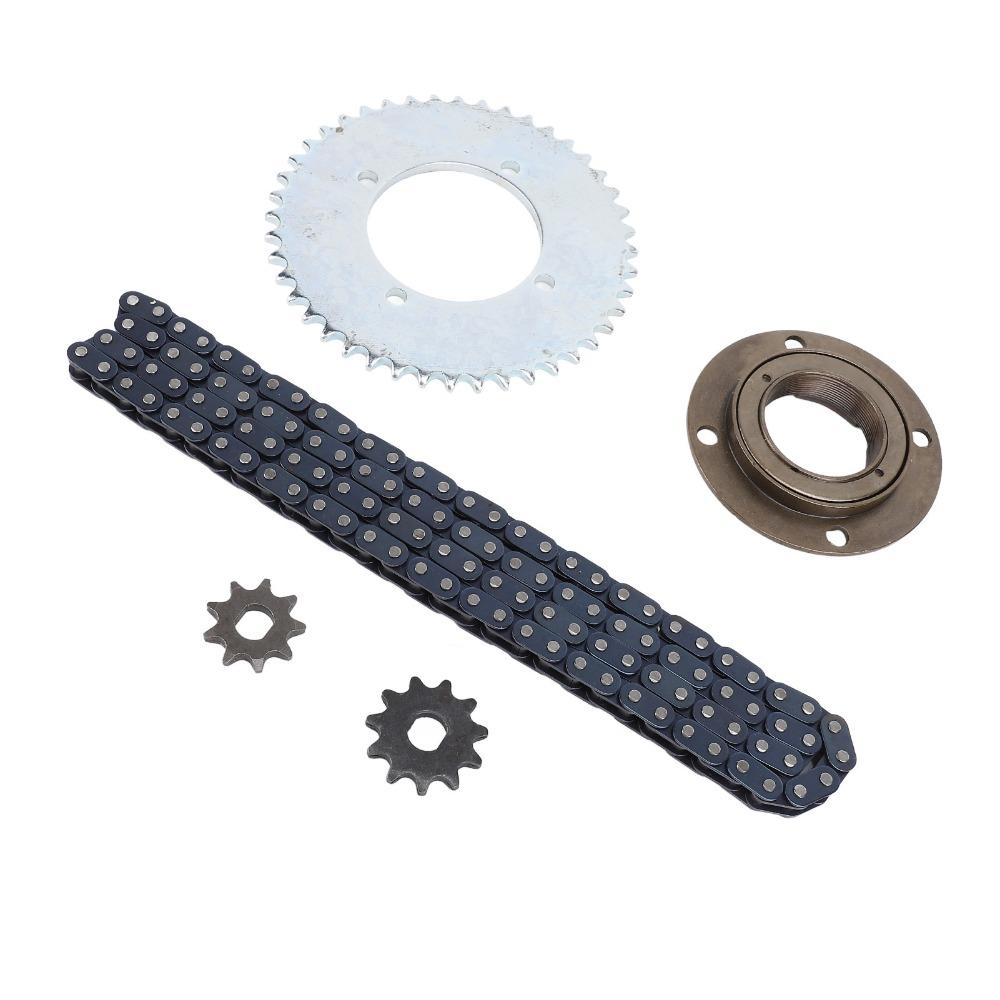 Toothless Flywheel T8F Gear Chain Set 116 Links Chain Chain Sprocket Kit  Karting