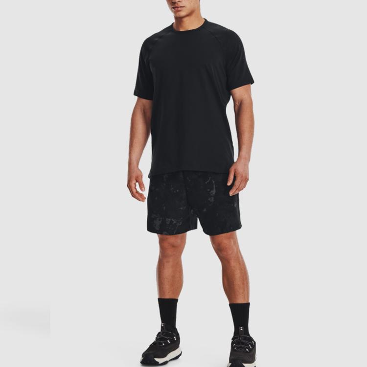 Under Armour Journey Washed Embossed Loose Straight Shorts Men Bottoms 1377180-001