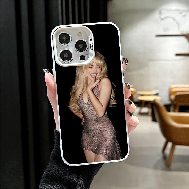 CR66 S-Sabrina C-Carpenter Мягкий чехол для телефона для iPhone 15 16 17 Pro Max 17Air 16E 14 Plus 13 12 Mini Ударопрочная задняя крышка