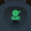 Glow-in-the-dark Toilet Stickers "HIT THE TARGET" Creative Bathroom Decorations Decal