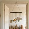 Clear Vivid Acrylic Fish Wind Chime Hand-Painted Fish Hanging Ornament  Car Decorations