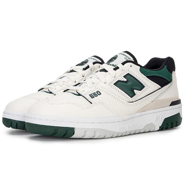 New Balance Кроссовки унисекс 550 Sea Salt Pine Green Белые Черные BB550VTC