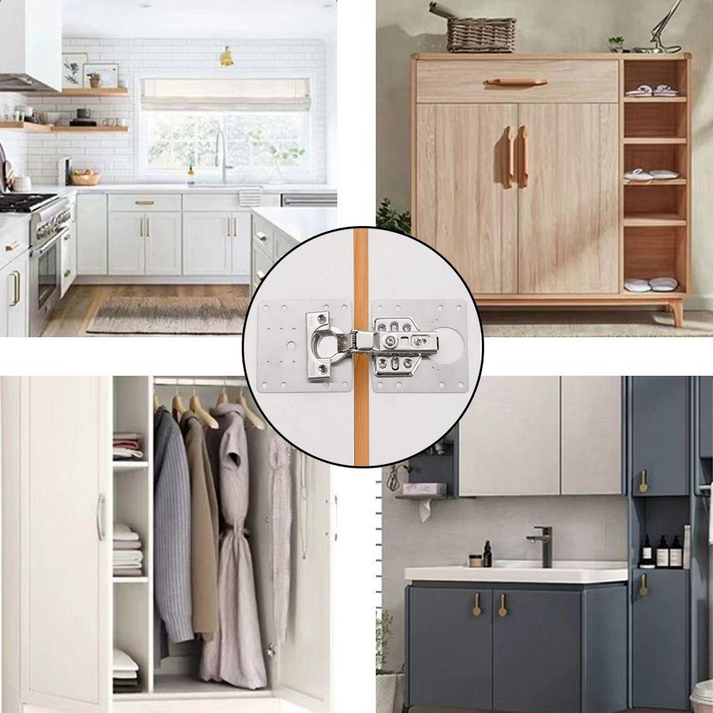 Петли для ящиков и дверей шкафов, накладные, мебельная фурнитура, ремонтные пластины для петель, аксессуары для ремонта шкафов