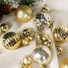 42pcs Electroplated Shiny Christmas Tree Baubles - Creative Hanging Ornaments for Festive Decoration