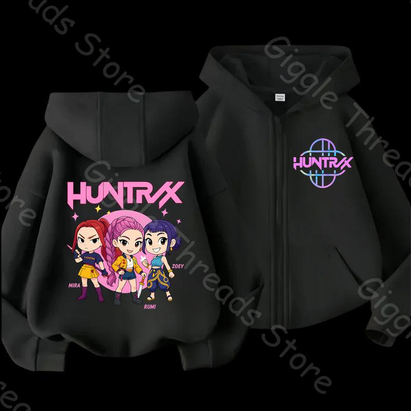 Awesome K-POP Demon Hunters Kids Zip-Up Hoodie 2025. Cozy Cartoon Jacket for All Children, Boys and Girls. Worldwide Favorite