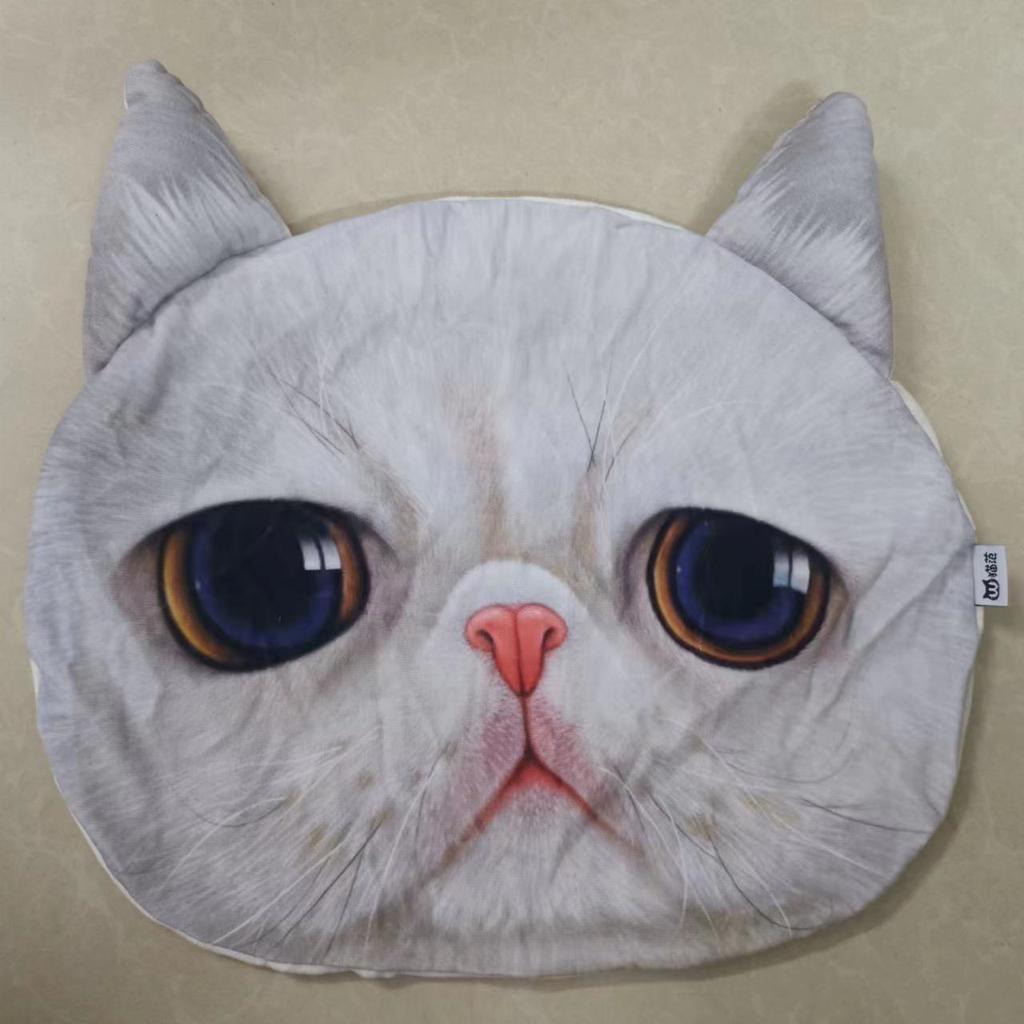 35x36 см 3D Милая подушка для сна в виде кошки, собаки, офиса, чехол для подушки, мультяшная плюшевая мягкая игрушка, детская кукла, моющаяся, для дома, дивана, автомобиля, чехол для подушки