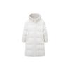 Warm Long Down Jacket With Letter Print Women Outerwear Paper-White 162148925-1