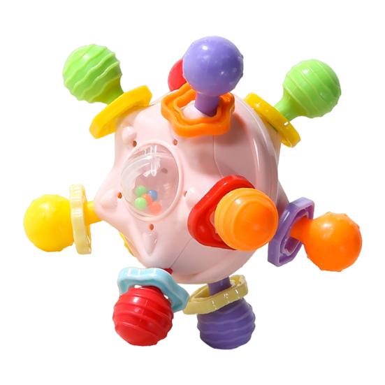 Детская игрушка для прорезывания зубов Мягкий силиконовый качающийся прорезыватель Зубной прорезыватель Форма зубного шарика Не содержит БФА Игрушка для жевания для младенцев для координации рук и глаз