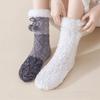 Silicone Non-slip Socks Thicken Thermal Floor Socks New Warm Boots Socks  Winter