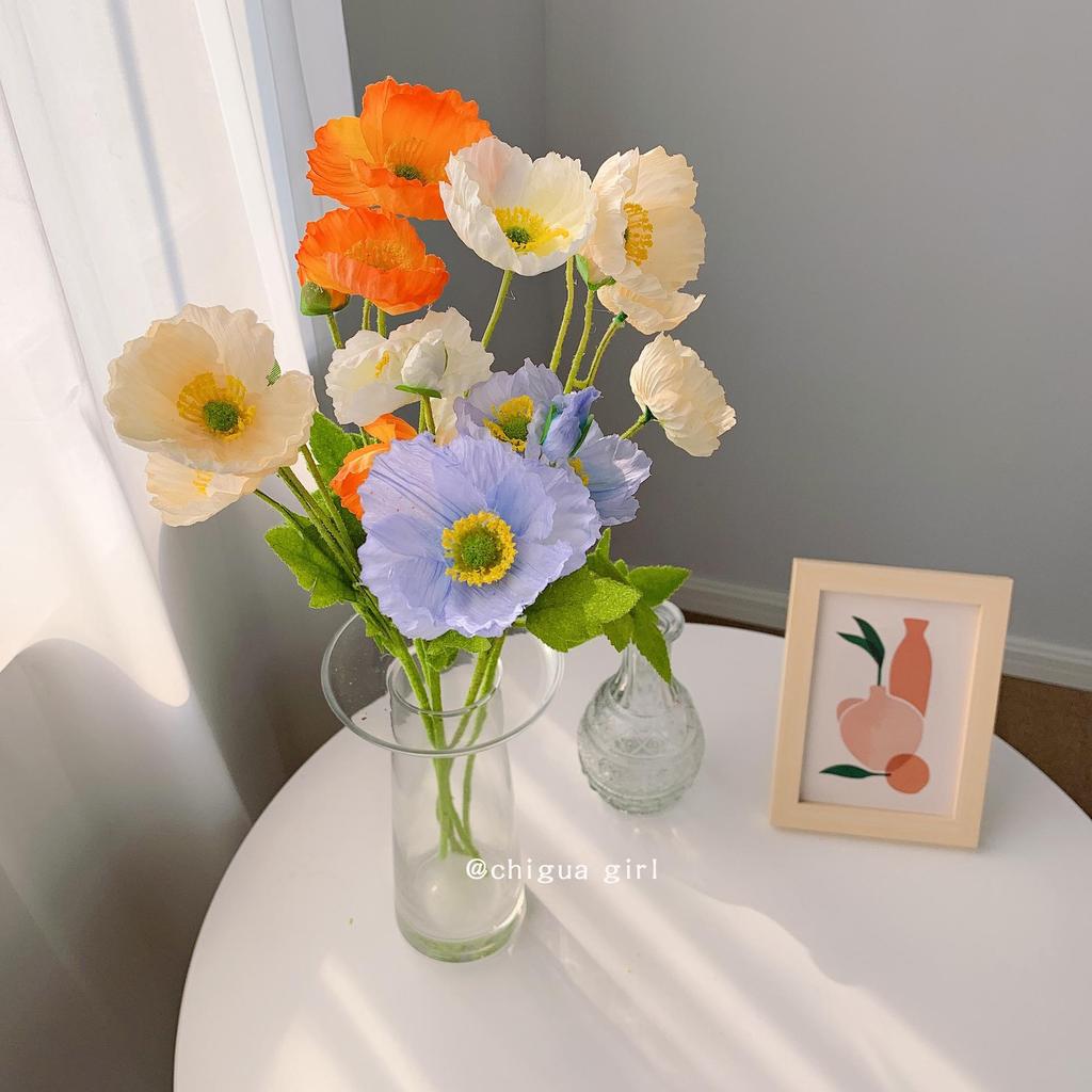 Корейский букет из искусковых маков - Декор комнаты и реквизит для фото