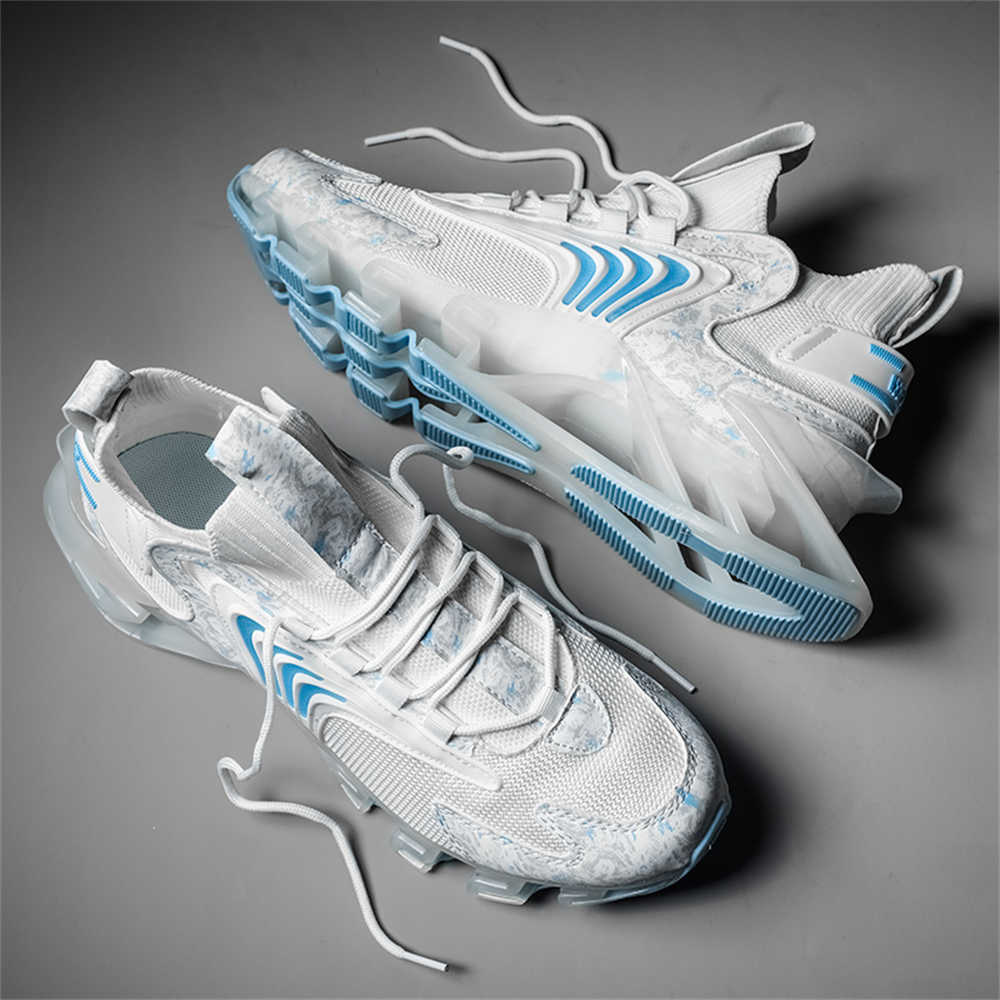 High-top Knit Shoes For Men Luxury Brand Casual Men's Breathable Sneakers Famous Brand Sports Idea Promo Loofers