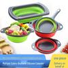 Foldable Silicone Colander Set: Easy-to-Store Round Kitchen Drain Baskets