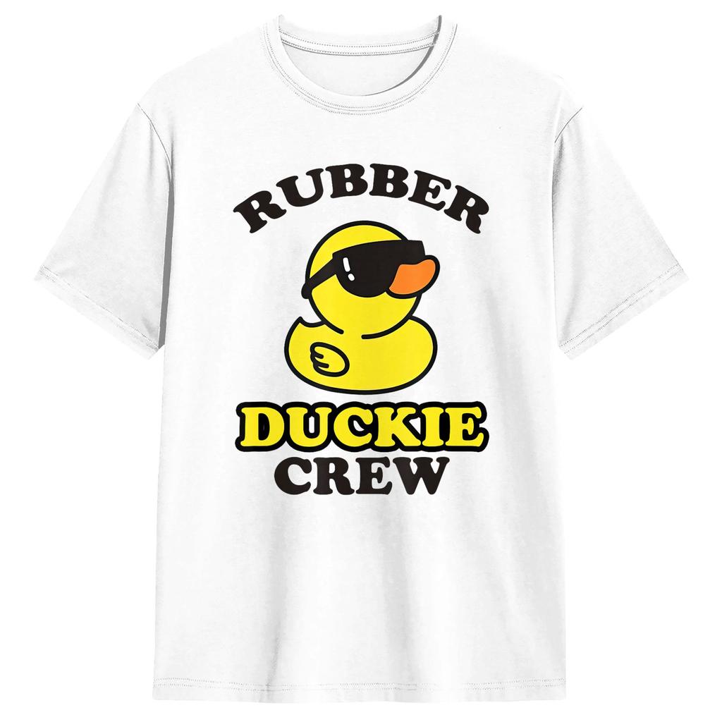 Rubber Duckie Crew Cruise Duck Matching Group T Shirt Unisex Vintage Tshirts Summer Oneck Trending Tees Wholesale Clothing