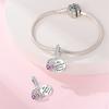 100% 925 Silver Sisters Best Friends Series Charms Pink Heart Rose Beads Fit Qikaola Bracelet DIY Birthday Jewelry Gift