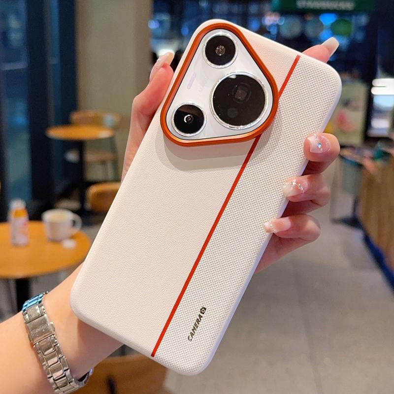 Чехол для Huawei Pura 70 Pro Plus Ultra Индивидуальные металлические кнопки Различные текстуры кожи Хороший захват Модный Чехол-обложка