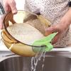 (Никита) Кухонное ручное сливное устройство для мытья риса с улыбающимся лицом, кухонная утварь с зажимом