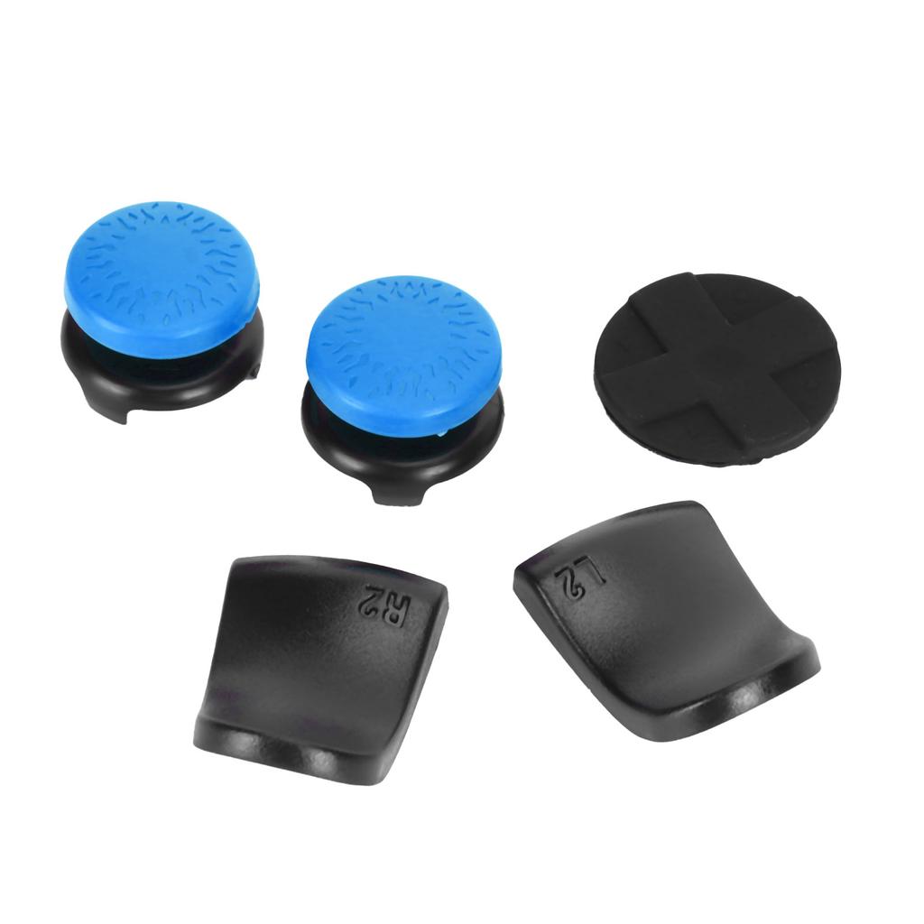 5in 1 Thumb Stick Grip Key Cap Joystick Cover L2 R2 Trigger Extender for PS5 Controller Bleu