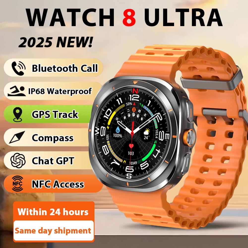 2025 Новые Умные Часы Watch8 Ultra Классические NFC Мониторинг Здоровья Bluetooth Звонки 3ATM Водонепроницаемые HD Умные Часы Для IOS Android