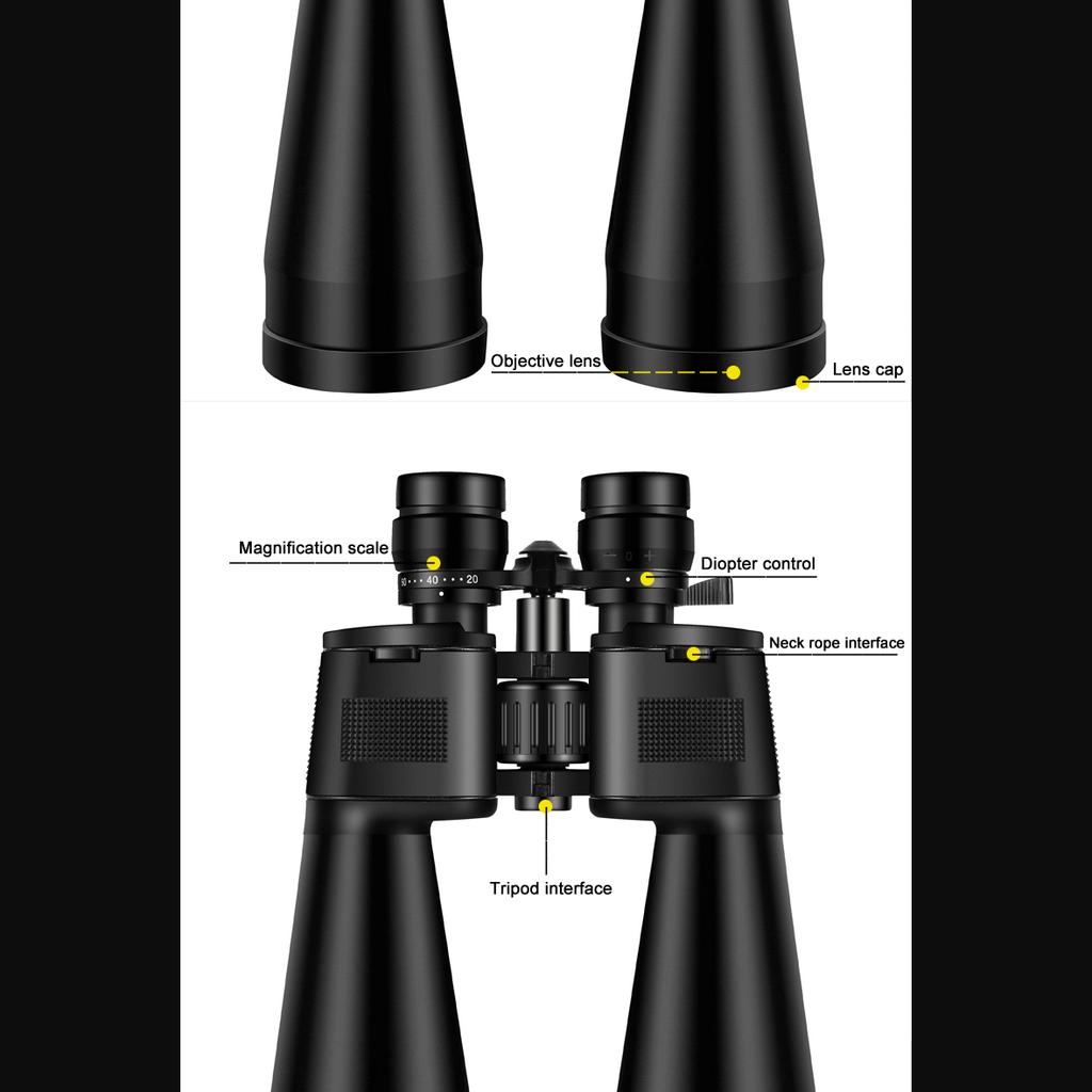 20-60X70 Binoculars High Magnification Long Range Zoom 60 Times Hunting Astronomical Telescope HD Professiona Zoom