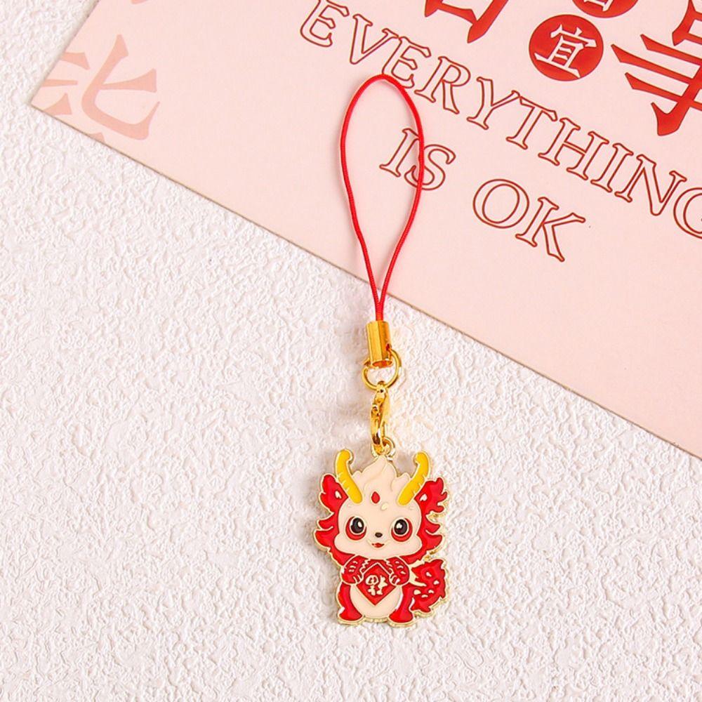 Zodiac Dragon Year Phone Charm Chinese Dragon Phone Lanyard  Festival Decoration