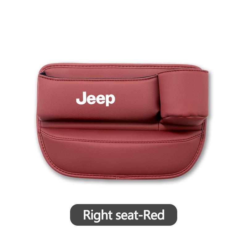 Leather Car Seat Gap Storage Box Gap Side Storage Box for Jeep JPB Renegade Wrangler JK Compass Grand Cherokee Gladiator AKS1