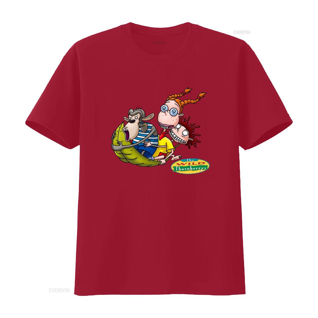 Wild Thornberrys Eliza Darwin Donny На Листе Мультяшный Принт Футболка для S 2XL Королевский Синий винтажный Стиранный графический Стильный Унисекс