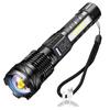 Dual Light Source Flashlight Portable High Brightness Light Outdoor Telescopic Focusing Adjustable