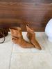 pointed belt buckle knight boots women's new thick heel suede western cowboy boots medium tube stack boots
