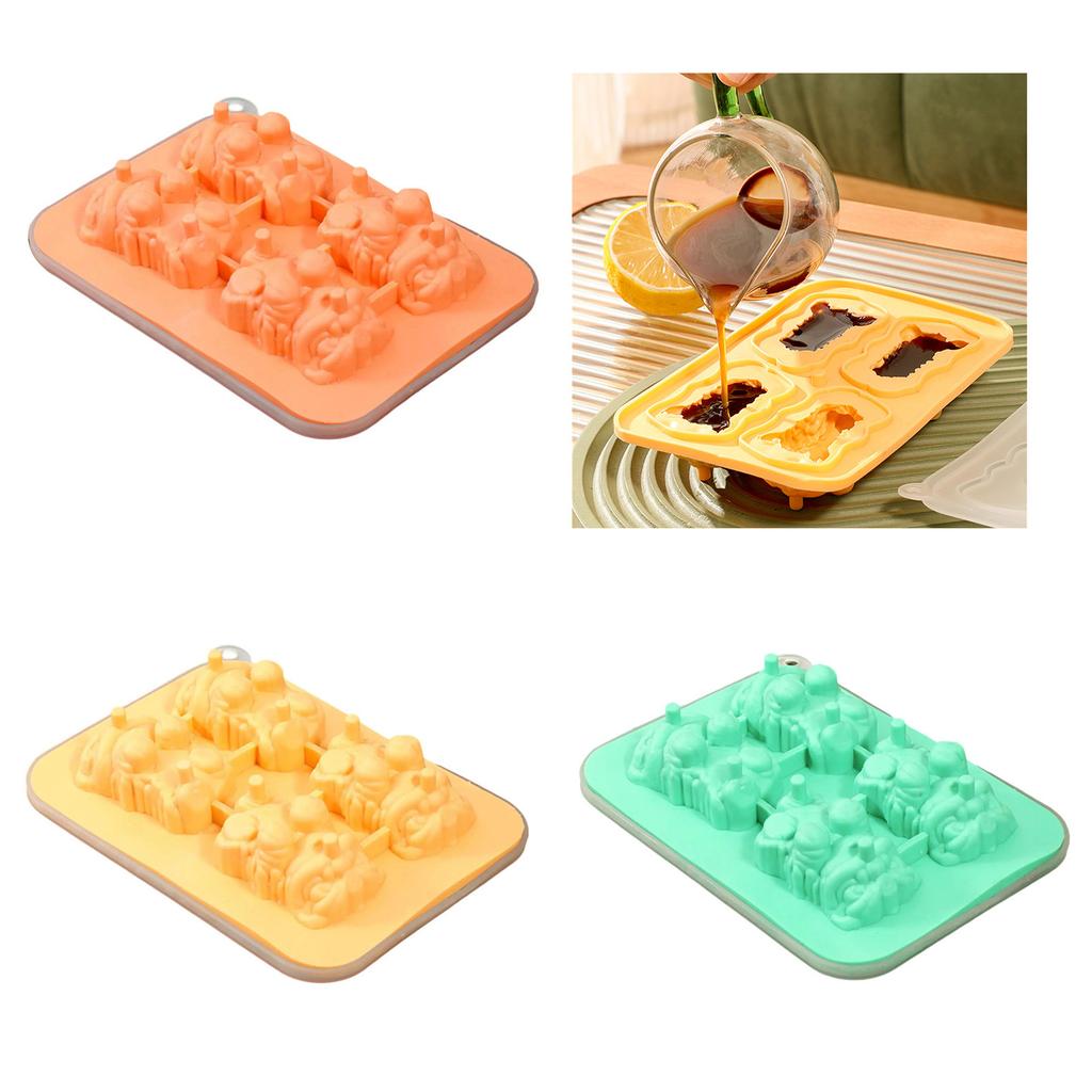 Легко извлечь лед из формы, подвесная чашка, форма льда в виде льва, гибкий силиконовый ледогенератор для коктейлей, кофе, долговечный