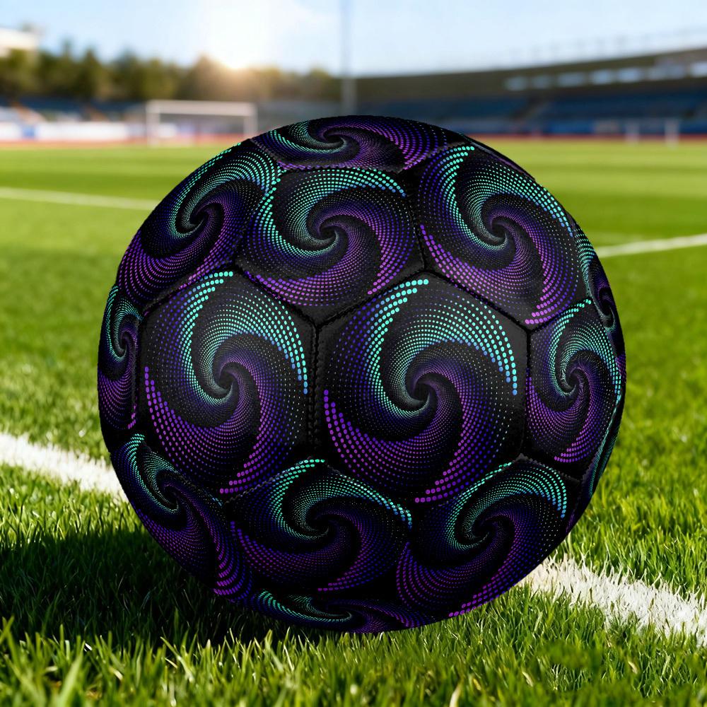 1pc Vortex Lights Size 5 Soccer Ball Professional Match Training Football Indoor &Outdoor Sports Ball Lightweight Durable c65103