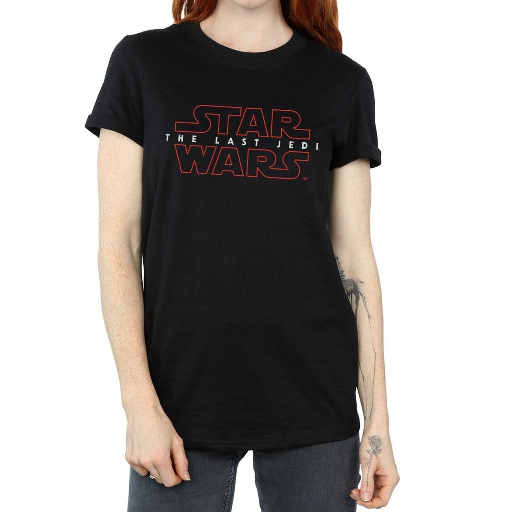 Star Wars Womens/Ladies The Last Jedi Logo Cotton Boyfriend T-Shirt