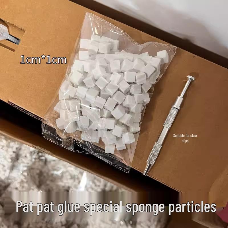 Мини Блок Тофу Градиент Омбре Нейл-арт Губка и Металлические Зажимы