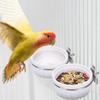 Wall Mount Parrot Food Water Bowl Plastic Parrot Feeding Cup for Parrots Parakeet Cats
