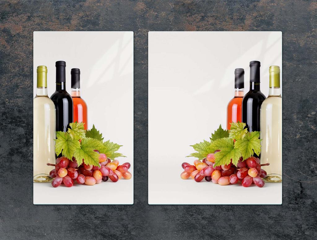 SZKLANA PŁYTA OCHRONNA NA KUCHENKĘ 70x52 WINO