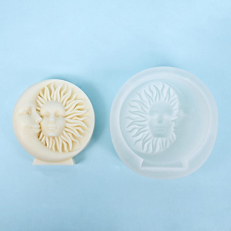 Резная форма для свечей "Луна и Солнце" для DIY, домашнего декора, поделок из смолы