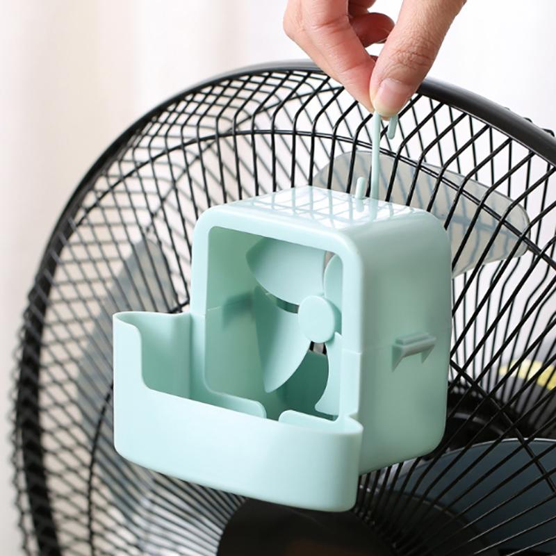 Electric Fan Cooling Storage Box Ice Cube Storage Box Fast Cooling Portable With Hanging Hook Electric Fans Ice Cube Holder