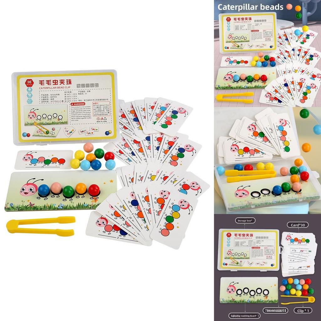 Wooden Bead Stringing Toy For Kid Fine Motor Skills And Parent Child Play