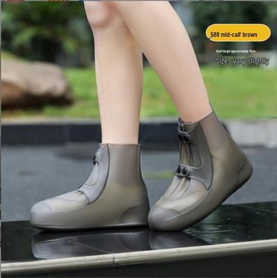 Детские и мужские водонепроницаемые нескользящие чехлы для дождевых сапог - многоразовые, износостойкие силиконовые для езды на велосипеде и использования на открытом воздухе.