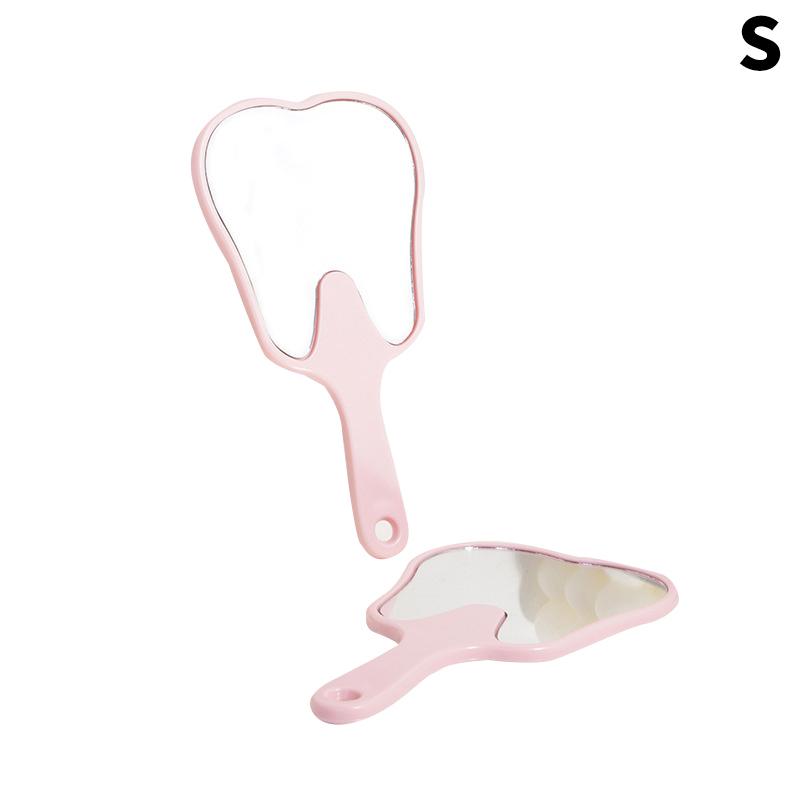 1 шт. стоматологическое зеркало в форме зуба, ручное небьющееся пластиковое зеркало для макияжа, стоматологические аксессуары, подарок стоматологу