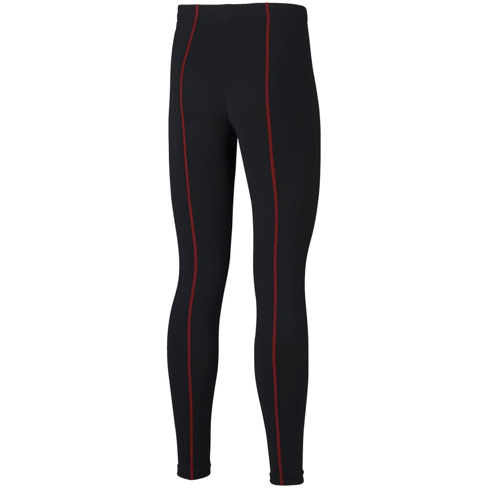 Mizuno K2JB1190 Тренировочные длинные тайтсы размера XL для мужчин, влагоотводящие, быстросохнущие, черно-красные,