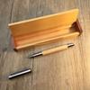 LACHIEVA LUX Luxury Writing Instrument Natural Wood Nib Ballpoint Pen Gift Set Gift Maple, German-Made Water-Based