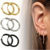 Унисекс серьги-кольца из нержавеющей стали, несколько размеров, однотонные