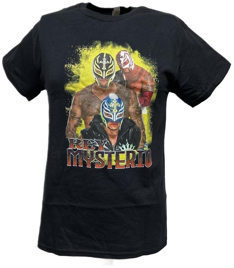 Rey Mysterio Triple Mask Unisexs Black Tshirt