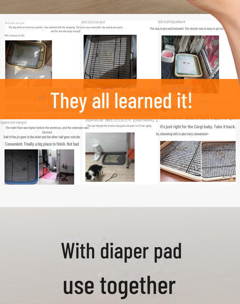 Туалет для домашних собак - чистый табурет-горшок с защитой от наступания для всех размеров