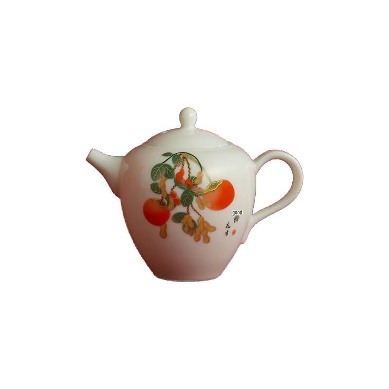Tao Ding Xuan Good Fortune Persimmon Peanut Ceramic Tea Set