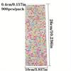 Набор из 900 шт. акриловых наклеек-бриллиантов 4 мм, полукруглые геометрические самоклеящиеся для самодельных фотоальбомов, нейл-арта и украшения макияжа глаз